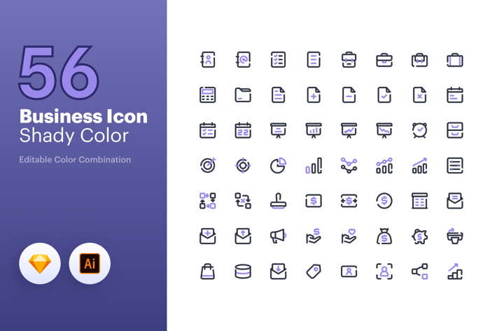 Business Icon - Line Color 