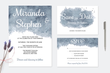Dark Watercolor Wedding Templates
