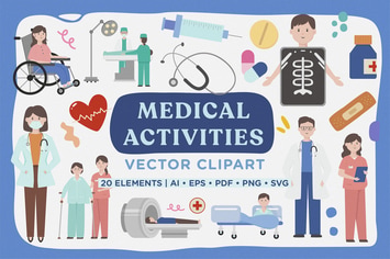 Medical Activity Vector Clipart Pack