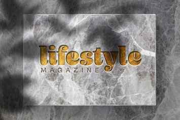 Luxury Debossed Logo Mockup on Marble