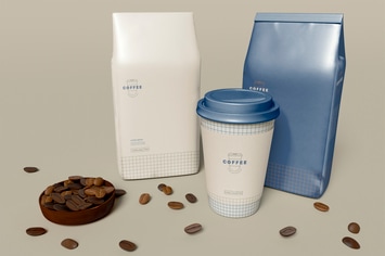 Coffee Packaging Design Mockup