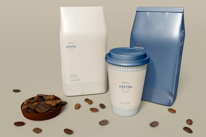 Coffee Packaging Design Mockup