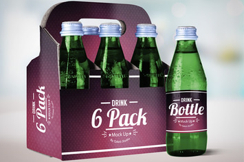 Drink Bottle & 6 Pack Mock Up V.2