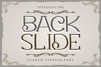 Back Slide | Classic Vintage Font