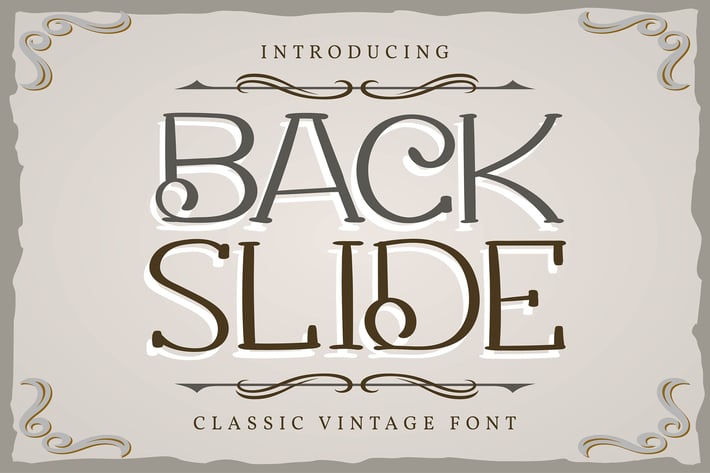 Back Slide | Classic Vintage Font