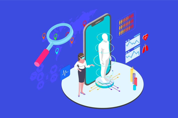 VR Presentation Isometric Illustration - TU