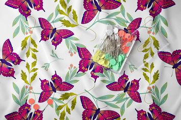 Butterfly & Leafs Pattern II 