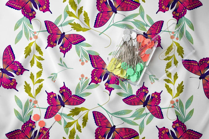 Butterfly & Leafs Pattern II 