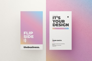 Gradient Business Card Mock-Up