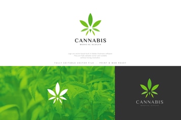Cannabis Marijuana Leaf Logo
