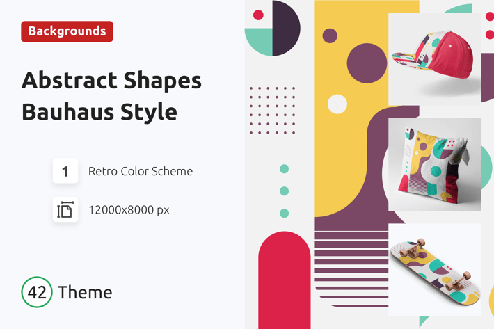 Abstract Shapes  Background Bauhaus Style