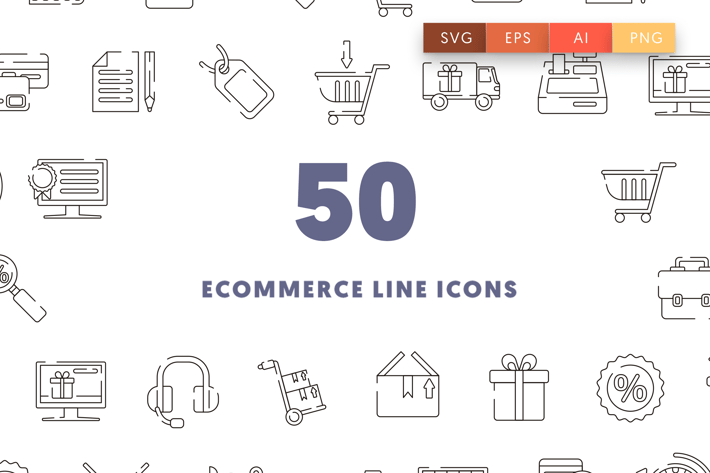 Ecommerce Lines Icons