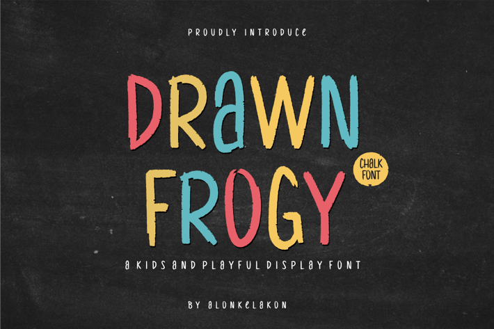 Drawn Frogy Kids Font