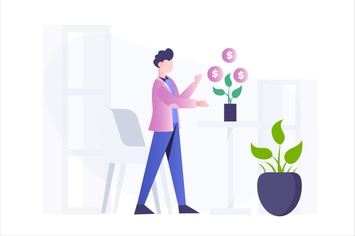 Investment Concept Flat Vector Illustration