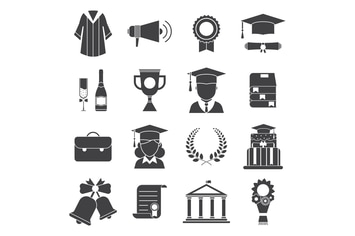 Graduation Day Certification Ceremony Icons