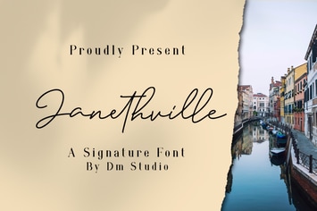 Janethville - Signature Font