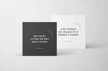 Square Business Card Mockup