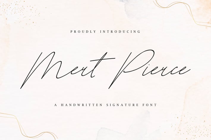 Mert Pierce - A Handwritten Signature Font