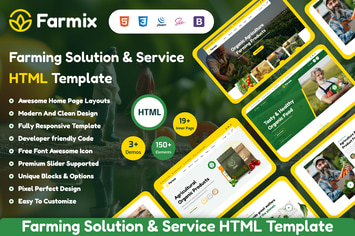 Farmix - Organic Farm & Agriculture HTML Template