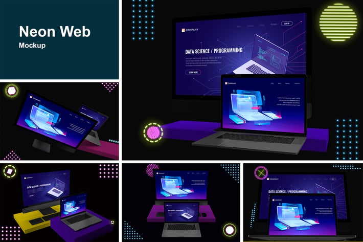 Neon Web Mockup