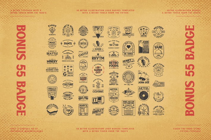 Fifties 55 Badges