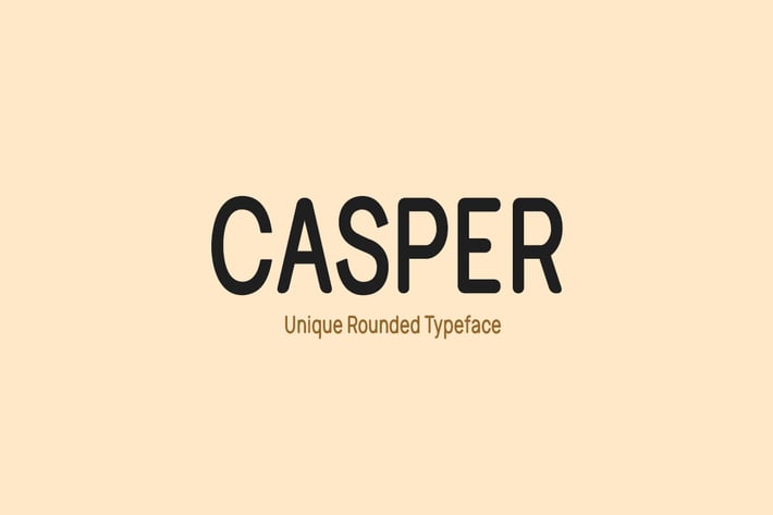CASPER - Unique Rounded Typeface