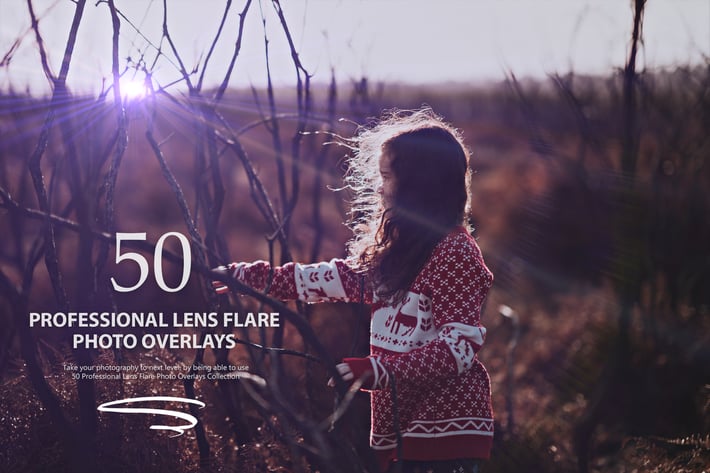 50 Professional Lens Flare Photo Overlays - Vol 1
