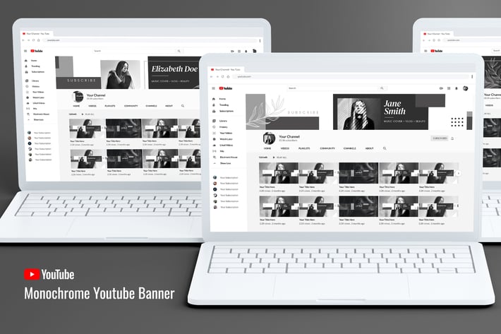 Youtube Channel Art - Monochrome