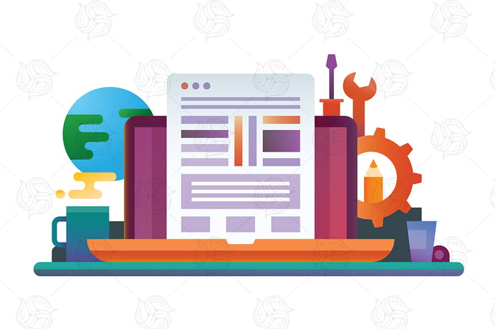 Programming - Flat Design Illustration