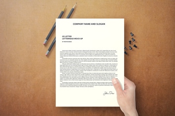 US Letter Letterhead Mock-Up