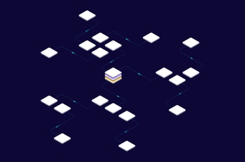 Blockchain Platform Isometric Illustration