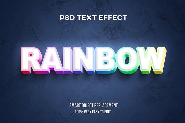 Rainbow gradient text effect