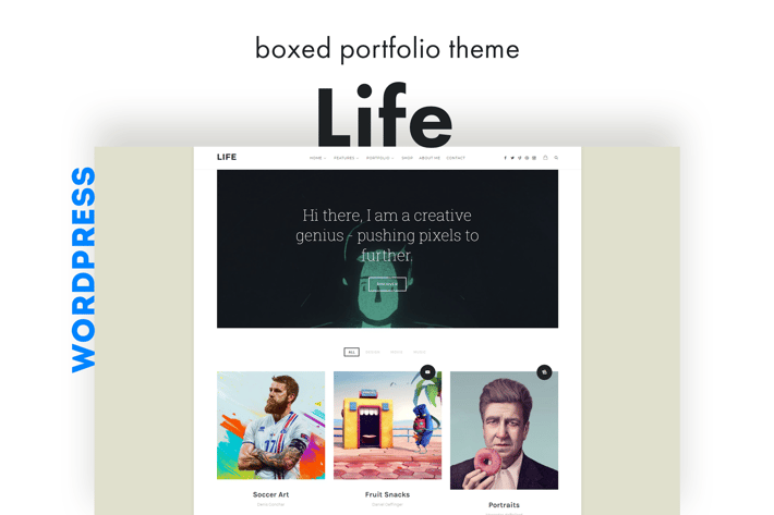 Life - Boxed Portfolio WordPress Theme