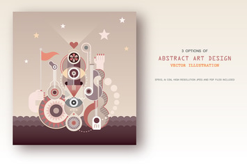 Abstract Art Designs (3 options), vector artwork
