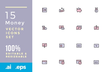 15 Money vector icons