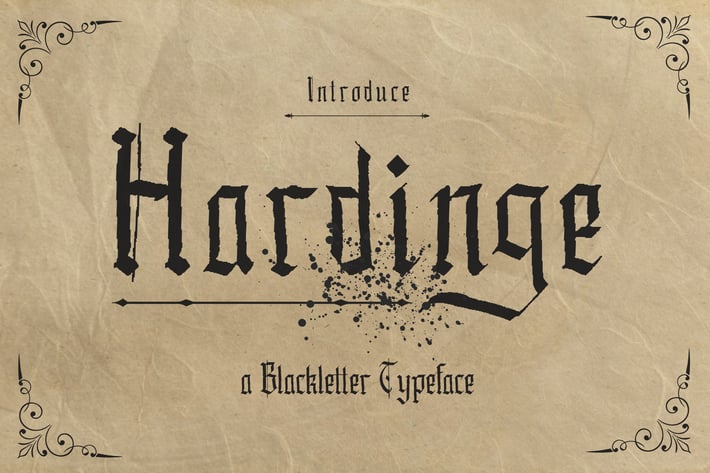 Hardinge - Blackletter Style Typeface