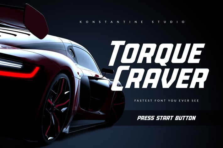 Torque Craver - Fast Racing Fonts
