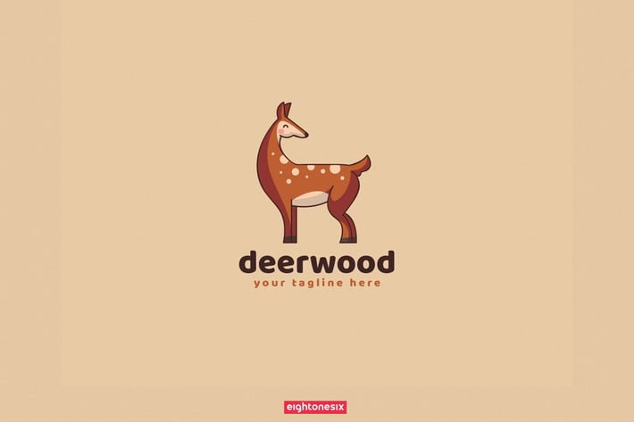 Hand-Drawn Deer Logo Template