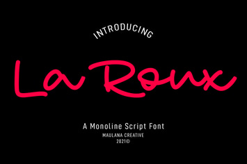 La Roux Monoline Script Font
