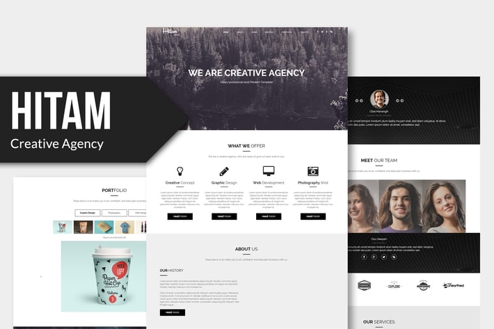 Hitam - Onepage Muse Template