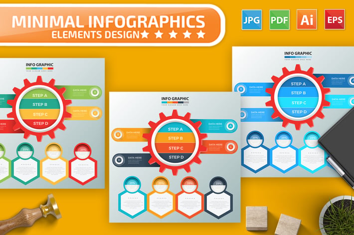 Cog Infographics Element Design
