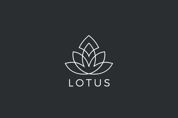 Logo Lotus Flower plant abstract Luxury Linear