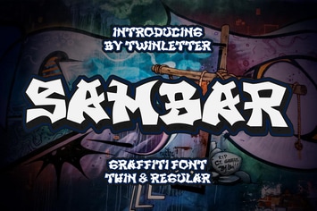 SAMBAR - Graffiti Display Font 