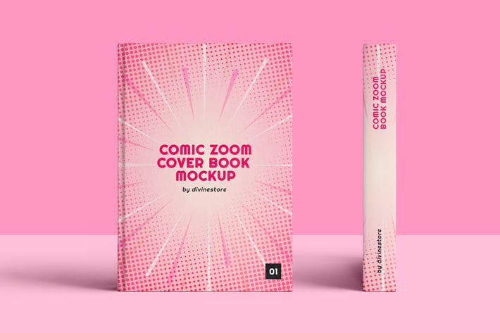 Comic Zoom Cover Book Mockup