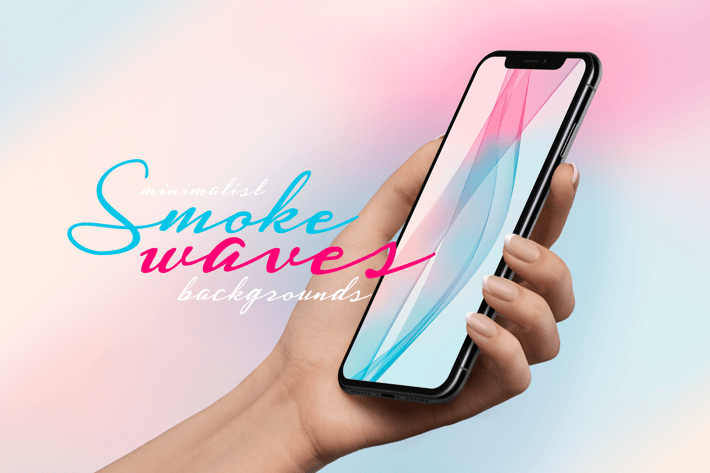 Minimalist Light Smoke Waves Backgrounds