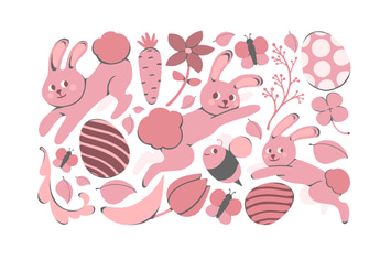 Easter Bunnies Clipart