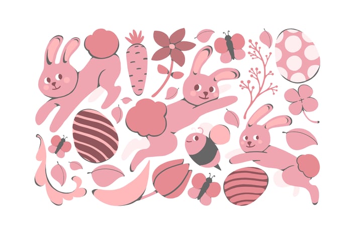 Easter Bunnies Clipart