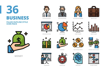 Business Filled Outline