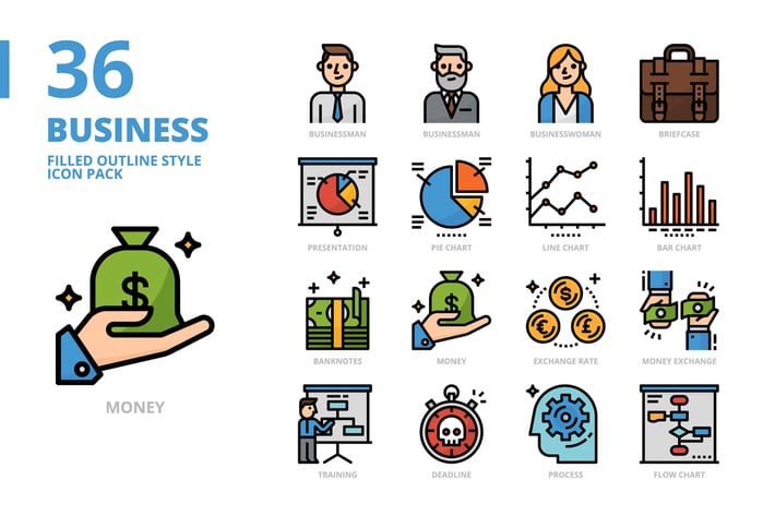 Business Filled Outline
