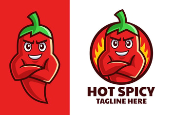 Hot Muscular Chili Mascot